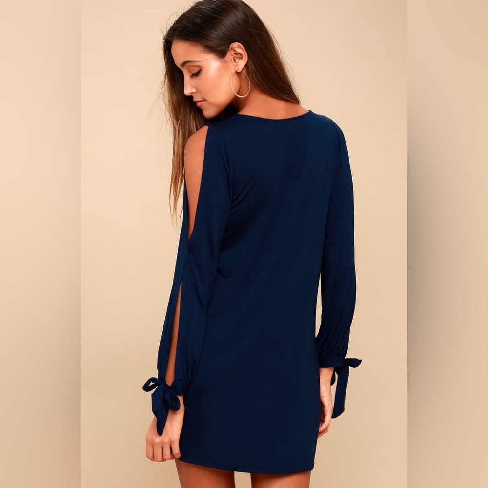 NWT Lulu's Glory of Love Navy Blue Shift Dress Navy Blue Size S / Small - Picture 4 of 12